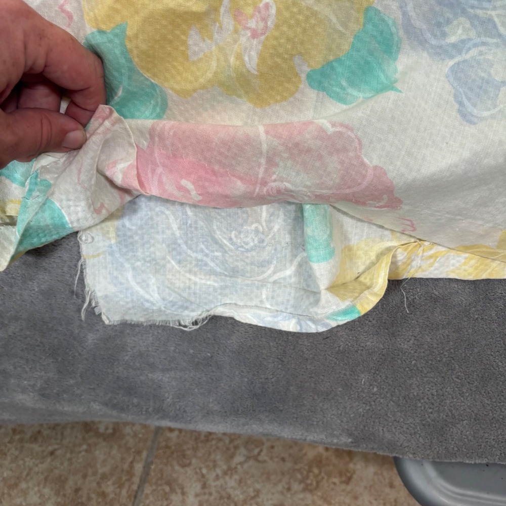 Vintage Lounge Trends JCPenney Pastel Floral Lace Wrap Robe Small Made in USA - Picture 6 of 16